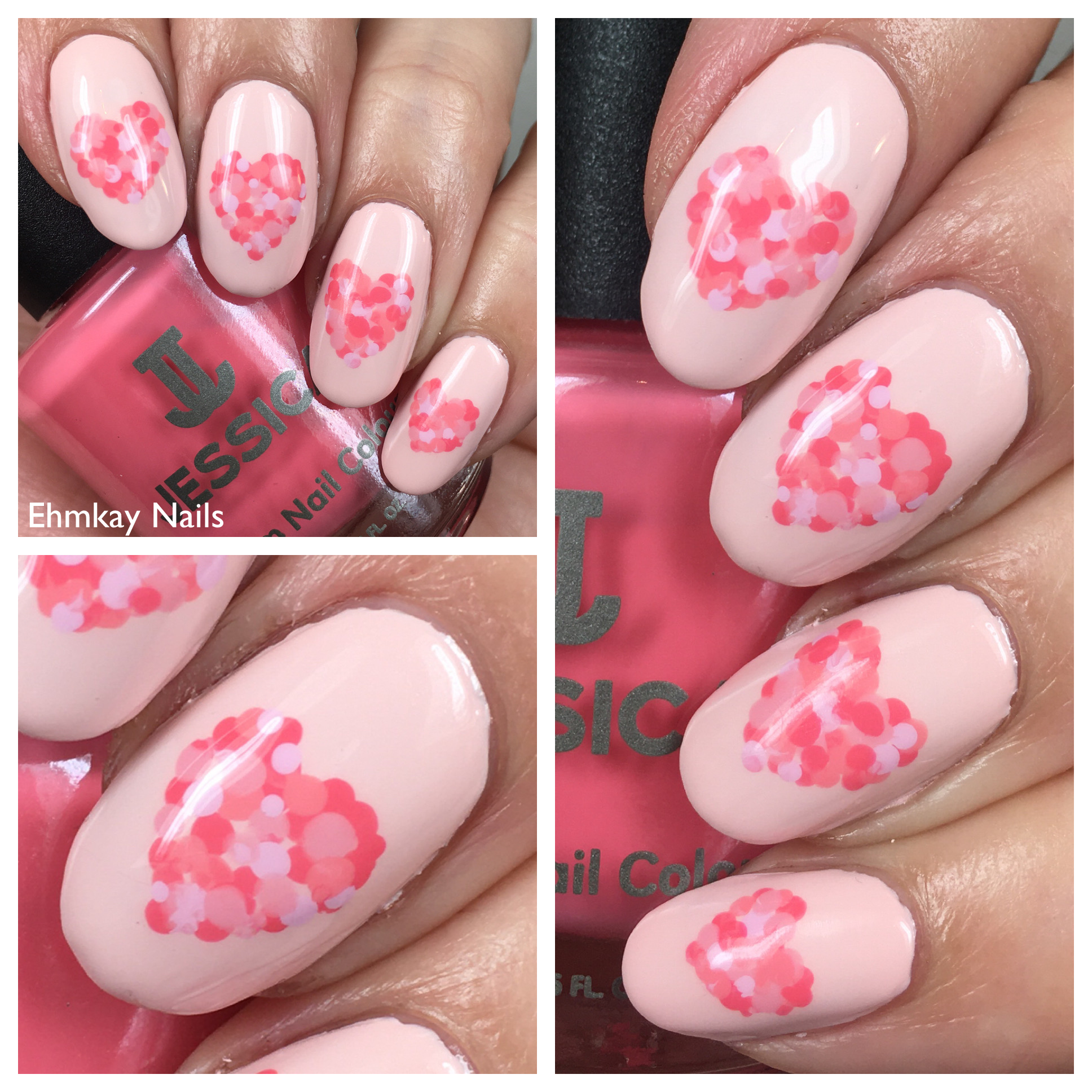 Heart Patterned Nails